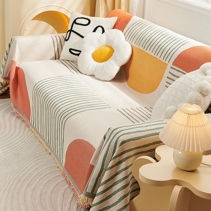 Sofa-Handtuch für alle Jahreszeiten, abstraktes Anti-Katzen-Kratz-Sofabezug-Tuch, vollständiger Bezug, staubdichte Sofadecke, Sofabezug