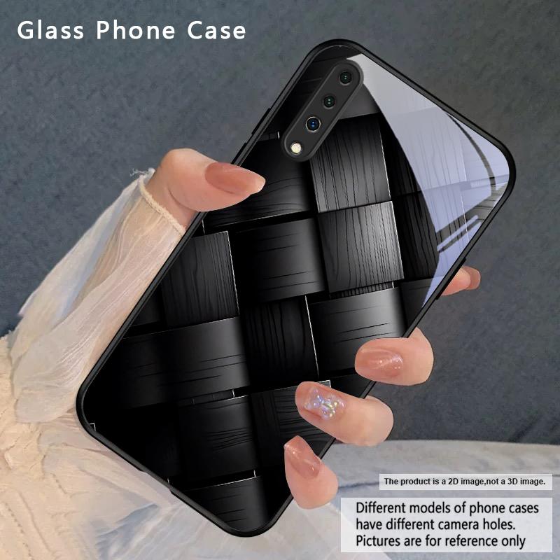 Dark geometric texture For Samsung Galaxy A20 A20s 21s A22 A23 A24 A25 A26 A42 A90 A50 A55 52s A56 A70 A71 72 glass phone case