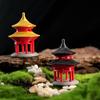 Chinese Pagoda Domed Pavilion Statue Ancient Building Model Japanese Decoration Miniature Rockery Aquarium Bonsai Ornament