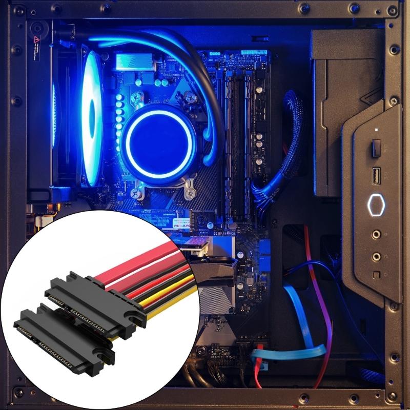 7+15Pin Satas Female Extension Cable For Hard Drive Ssds Enclosure Hot Plugs Capable Highly Speed Signal Stability Design