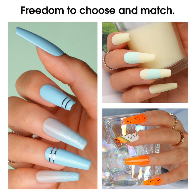 ROSALIND Nail Art 48pcs Nail Kits Gel Set UV Nail Gel Glossy Matte Effect Nail Polish Soak Off Hybrid Semi Permanent