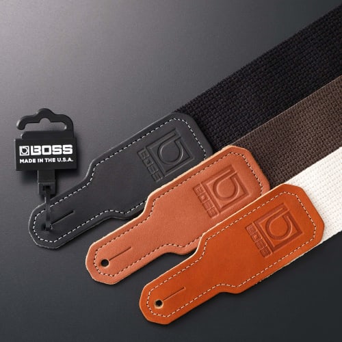 BOSS Seatbelt Guitar Strap BSB-20-BLK, Nylon, 2" Wide, Adjustable Length, Durable, Black, for Guitar/Bass