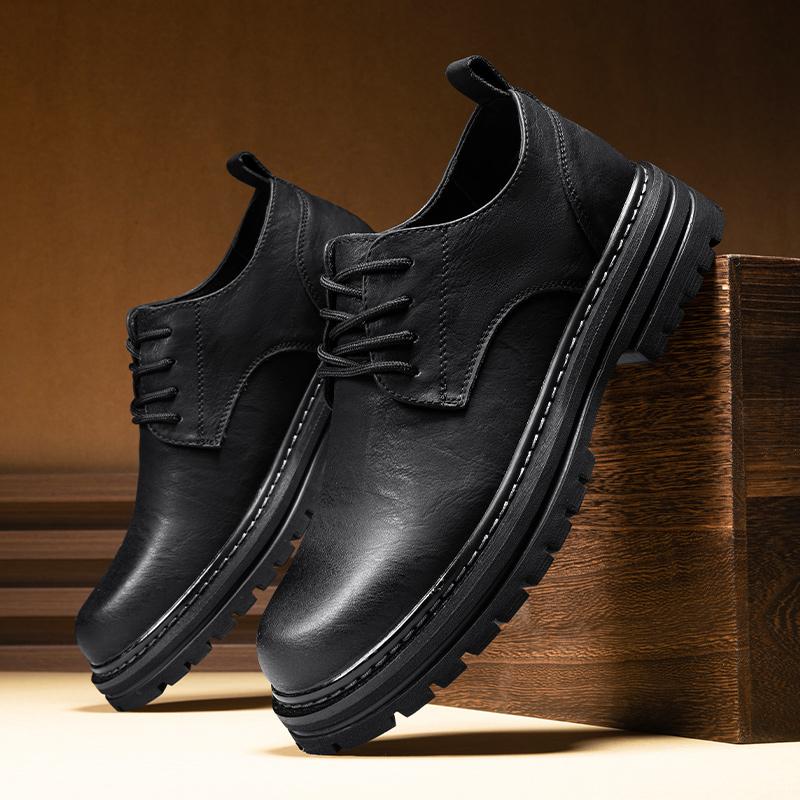 Mode Britischer Mann Schwarz Büro Business Kleid Leder Ballerinas Mann Spaltleder Hochzeitsschuhe 2024 Mann Rindsleder Schuhe Gummisohle