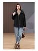 Women's Plus Size Pure Cotton Fleece-Lined Parka Jacket - Short, Thickened, Casual Style for Autumn/Winter 2024