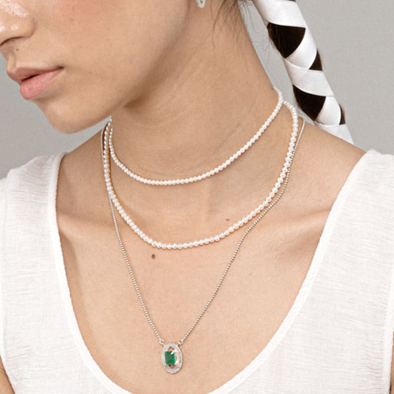 Ahndronico Green Onyx Necklace