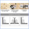 2/4/10PCS 90 Degree Cabinet Hinges No-Drilling HoleHydraulic Buffer Hinge Kitchen Cabinet Cupboard Hinges Furniture Hardware