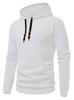 Casual Long Sleeve Hoodie With Patchwork And Plaid Pattern For Men