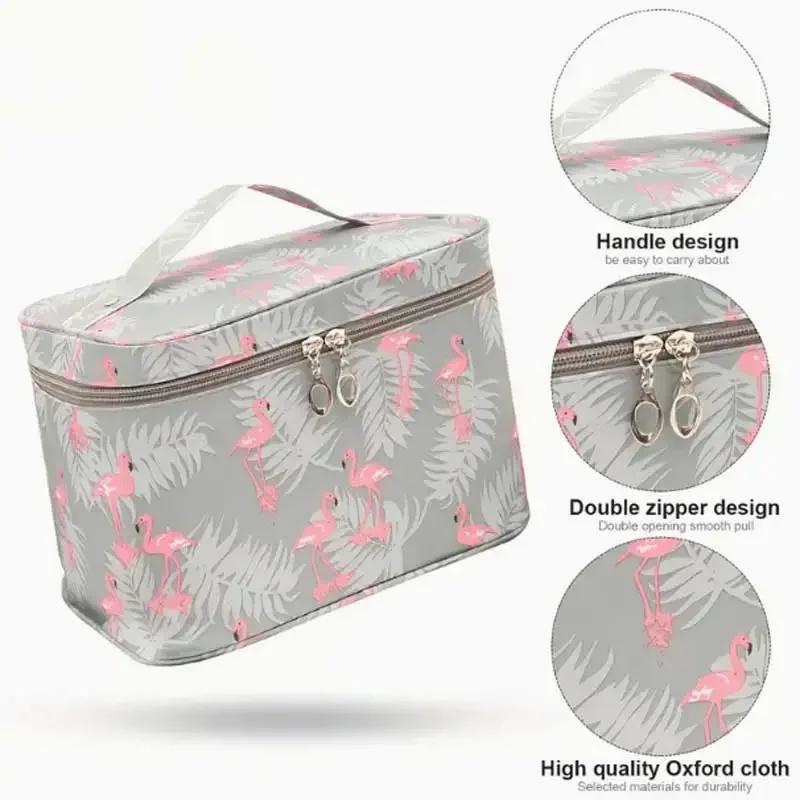 Waterproof Portable Women Makeup Bag High Capacity Toiletries Organizer Storage Cosmetic Cases Zipper Wash Beauty Pouch Travel