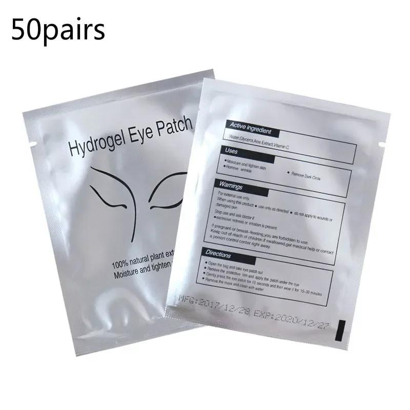 50Pairs Eyelash Pad Gel Patch Grafting Eyelashes Under Eye Patches For Eyelash Extension Paper Sticker Application Make Up Tools