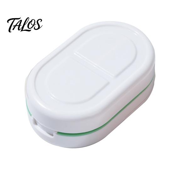 Talos Pill Cutter Splitter, Moisture-Proof Separate 2 in 1 Case, Food-Grade PP Portable Pills Organizer, for Small And Tiny