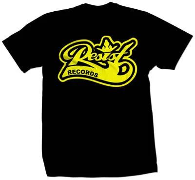 New Music Resist  Logo  Yellow on Black T Shirt 3XL