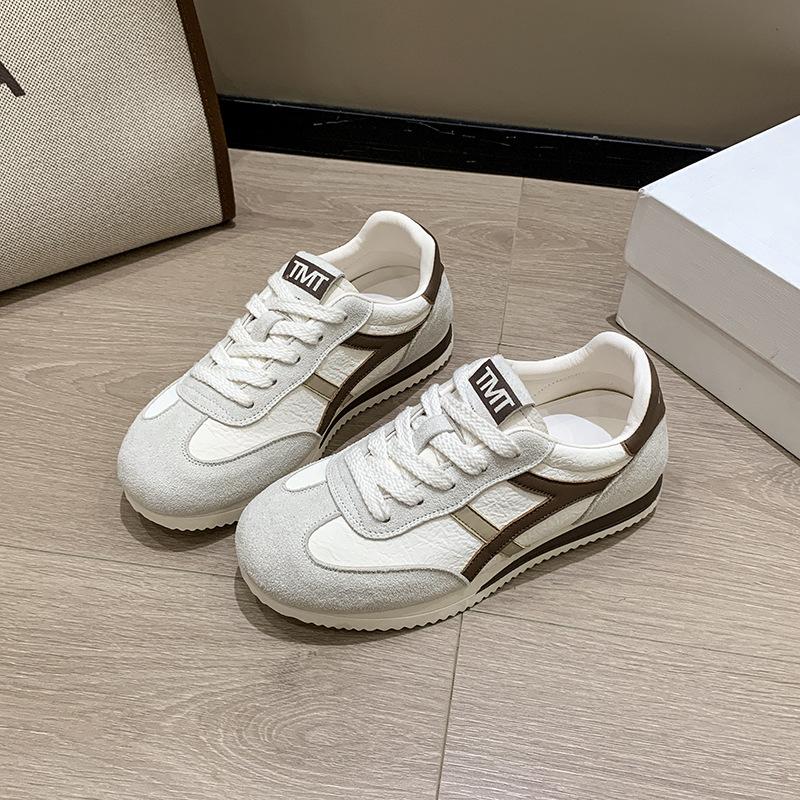 

Retro German training shoes women s 2025 autumn new fashion sports casual shoes Internet celebrity explosion versatile height increase Forrest G 40 коричневый