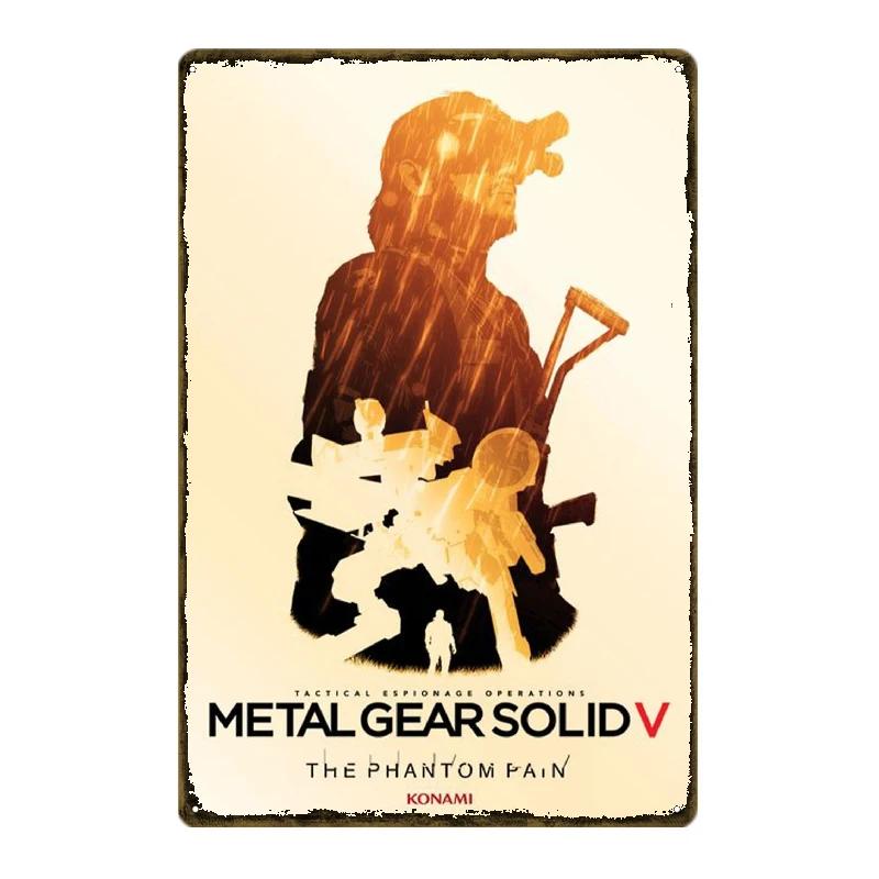 DORA Tin Sign Metal Gear Solid Red Alert Metal Plaque Poster Mural Painting Retro Pub Garage Tin Sign Posters