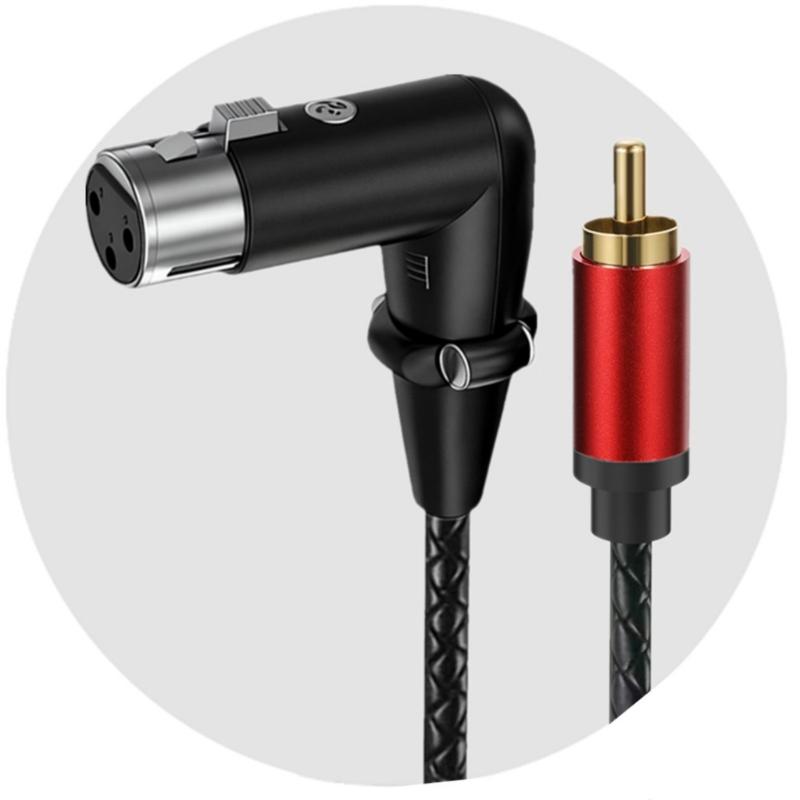 Flexible Sound Interconnects Cable XLRs 3Pin To RCAs Plugs With Reinforced Metal Shell And OxygenFree Coppers Conductors For Enhances Durability