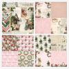 Blocco Carta Cartoncino 24 Fogli 6x6 Pollici Carta per Biglietti a Tema Cervi di Natale Modelli Monofacciali Carta per Scrapbooking Carta Decorativa per Stampa Artigianato
