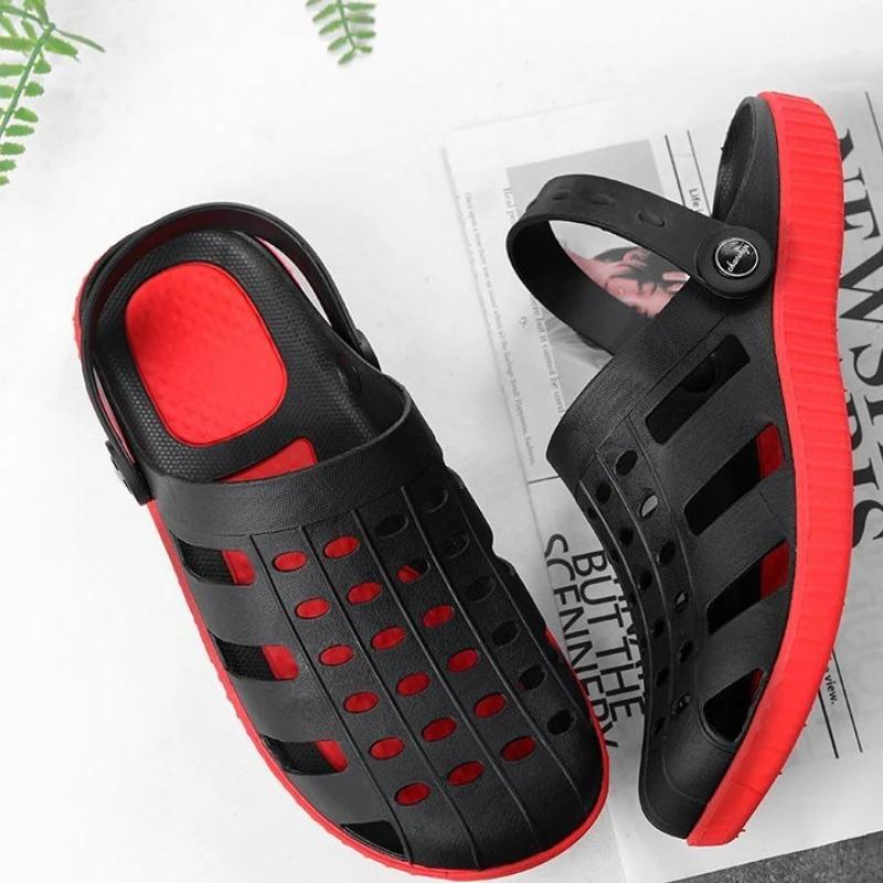 Fashion With Platform Men's Sandal Height Descount Number 41 Daily Use Comfortable Trend 2025 New Arrival Casual Color Pvc 39 Male Shoe