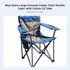 Portable Armchair With Beverage Holder Foldable Design Camp Seat Sturdy Frame Includes Carrying Bag For Beachon The Moveers