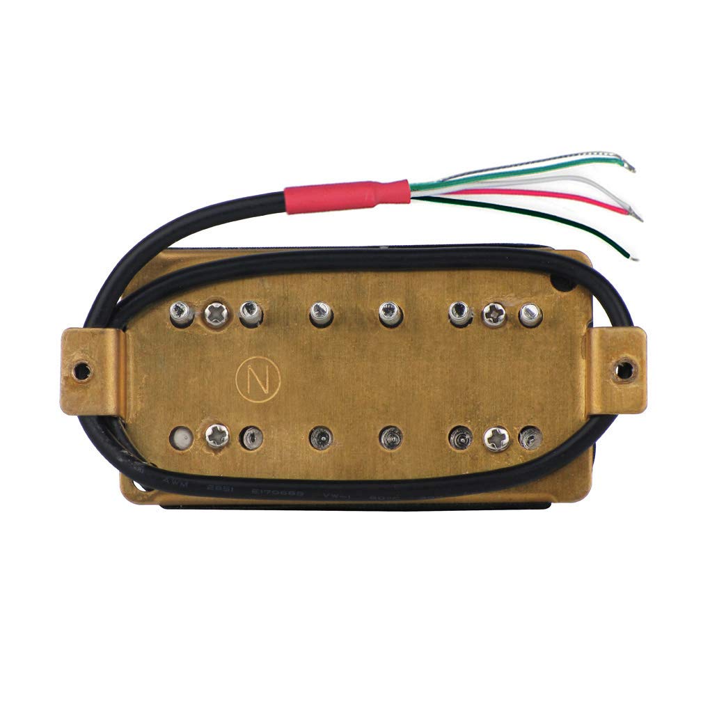 FLEOR Ceramic Humbucker Pickup Set (Neck & Bridge) – Black Double Coil for Electric Guitars