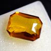 CERTIFIED 9.20 Ct Natural Stunning Orange Sapphire Emerald Cut Loose Gemstone AM-651