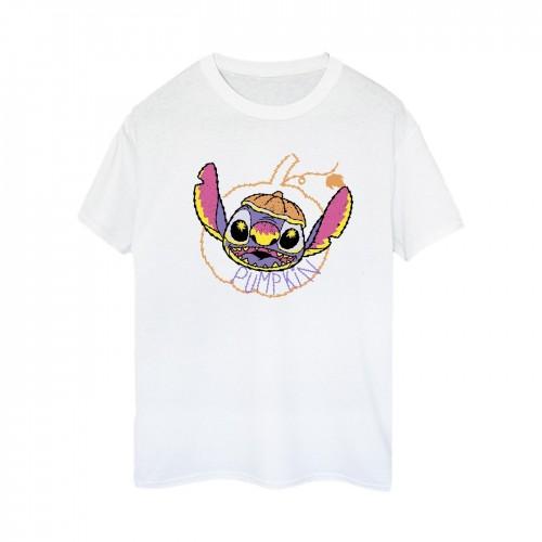 Lilo & Stitch Womens/Ladies Pumpkin Head Cotton Boyfriend T-Shirt