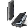 Samsung Z Fold6 Mobile Phone Chitin Leather Bracket Folding Screen Anti Fall Flip Cover Leather Case Film Integrated Pen Slot