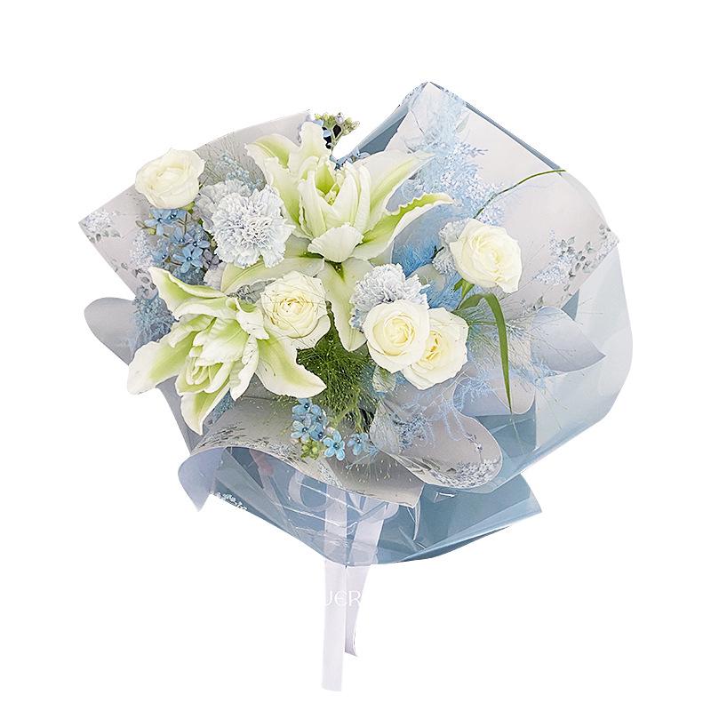 Solid Color Glassine Waterproof Floral Wrap for DIY Bouquets