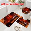 Personalized Lando Norris 3Pcs Flannel Toilet Mat Set Custom Text Bathroom Rug Non Slip