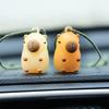 PVC Car Charm Backpack Cute Decoration Color Changing Soft Silicone UV Capybara Stylish and Cute Car Interior Accessories 1-4pcs