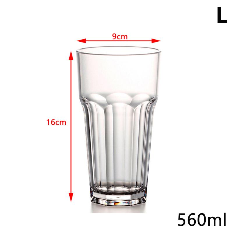 

290/380/560Ml Acrylic Beer Cups Transparent Anti-Drop Octagonal Cup Bar Ktv Commercial Water Cups Drink Cup Reusable 16*9cm
