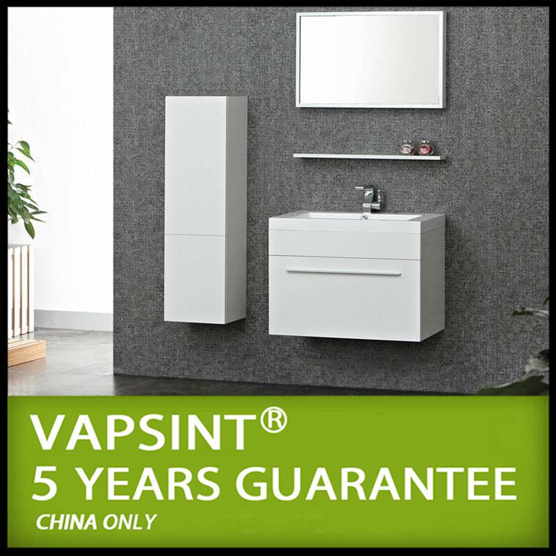 European-Style Floor-Standing Bathroom Vanity with PVC/Wood Veneer Finish