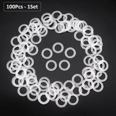 Anillos de Bucle de Ganchillo de Plástico 2cm Redondos Semitransparentes Anillo de Ganchillo de Goma Tejido Anillos de Unión de Salto de Reparación Proyectos de Tejido