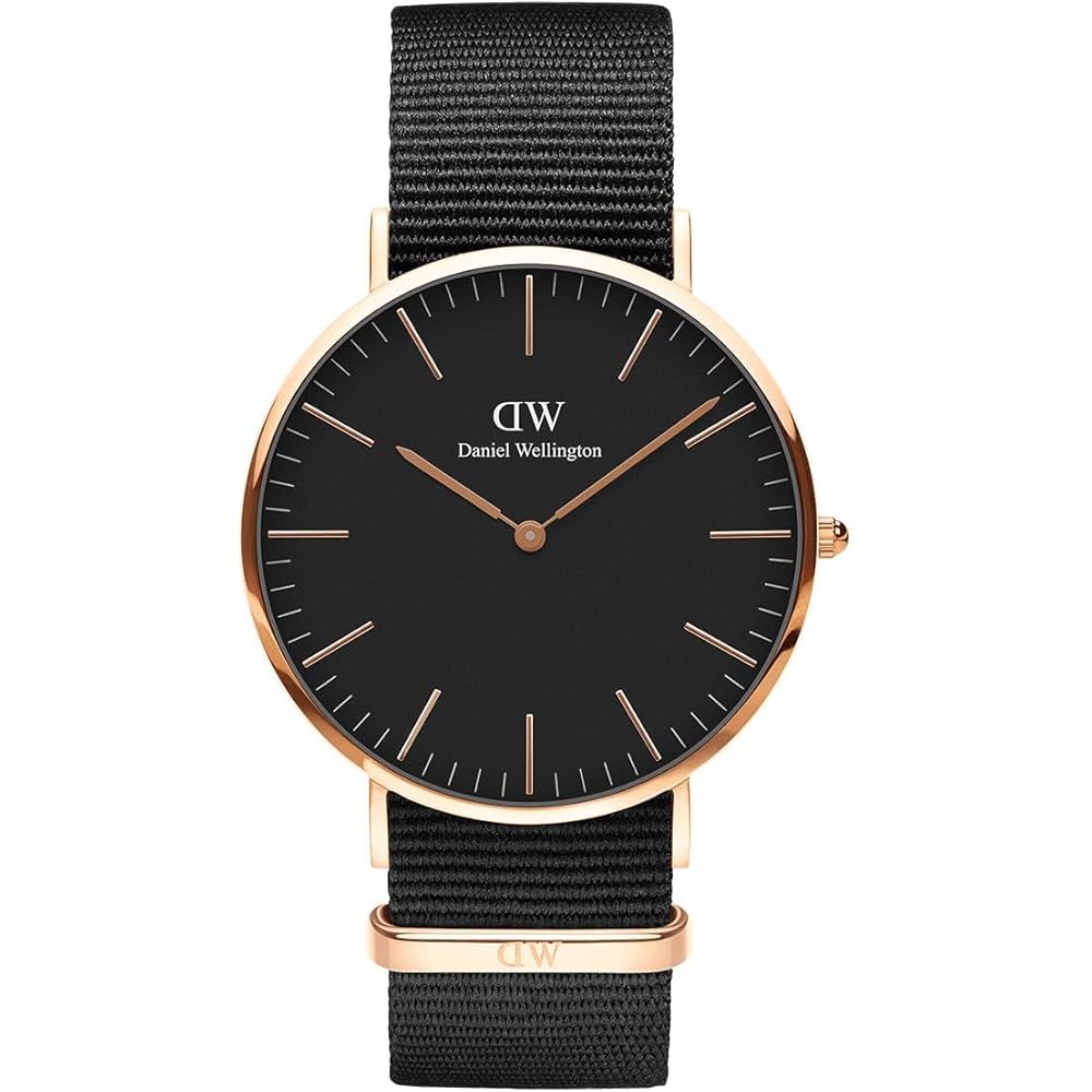 Daniel Wellington Classic Black Cornwall Men s Watch 40mm Stylish Business Timepiece Black