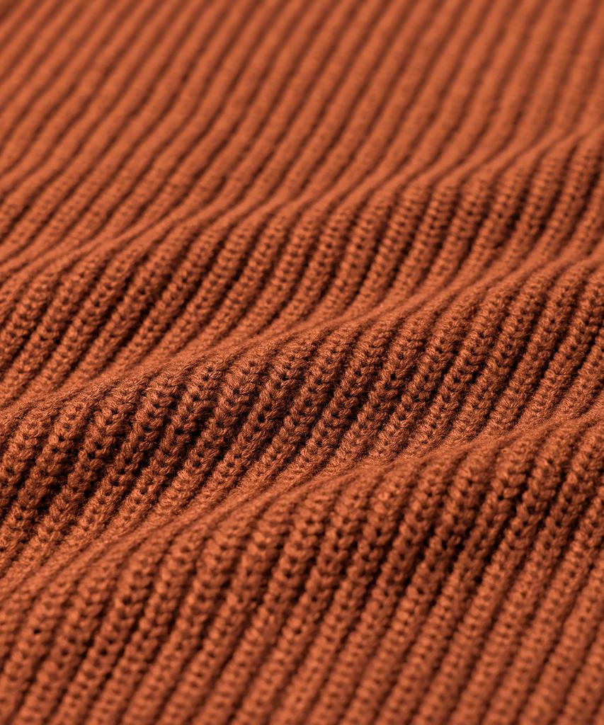 LEMAIN SECOND Oversized Voluminous Washable Crew Neck Hazzi Knit [Brick]