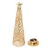 Christmas Tree Shaped Candle Holder Metal Scented Candle Stand Home Tabletop Decoration for Holiday Party