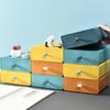 Desktop Stackable Organizer Drawer Office Accessories Colorful Storage Box Makeup Plastic Storage Container Bathroom Storage 1Pc