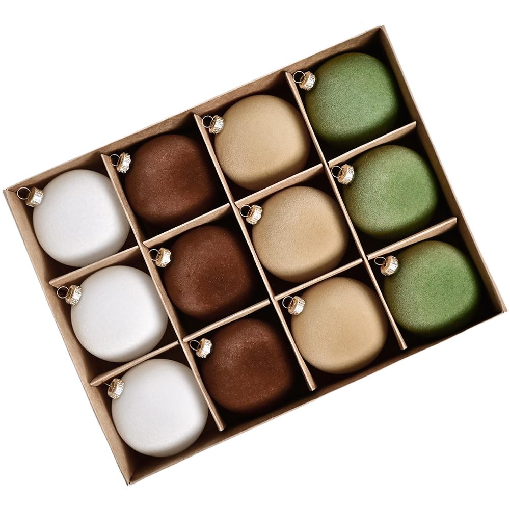 Meticulous Craftsmanship Ornaments Artistic Value Brown Christmas Balls Meticulous Detail Perfect For Festivals