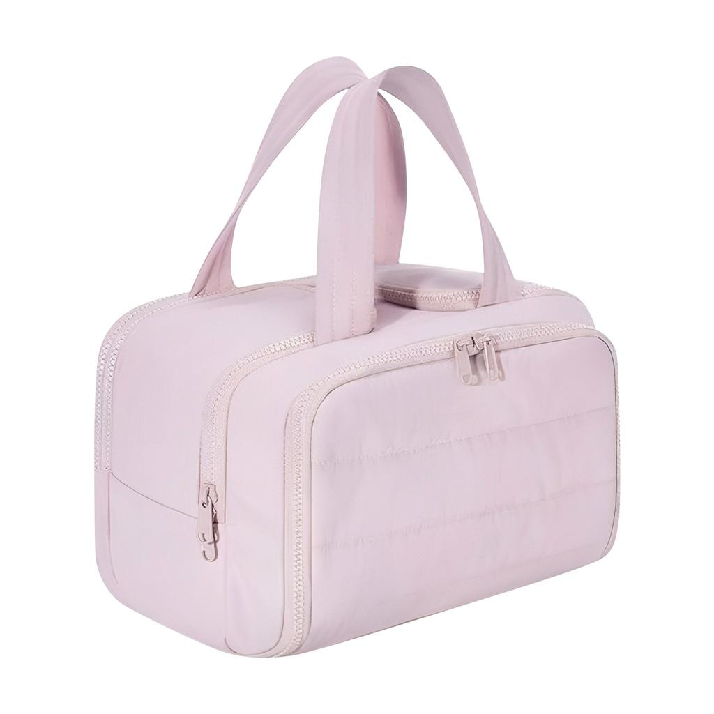 Elouva Toiletry Bag, Spacious Wide-Open Travel Cosmetic Bag With Hygienic Wet/Dry Separation & Bottle Design