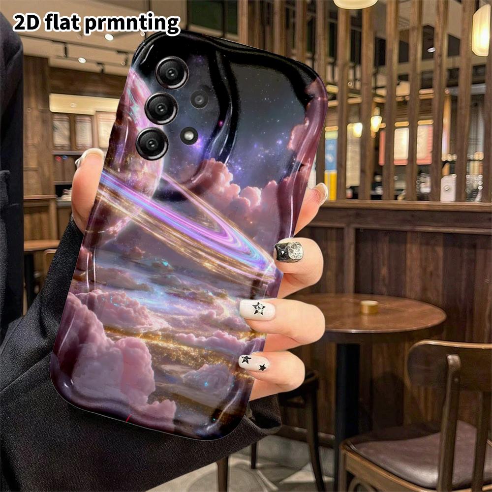 Phone Case: 2D Flat Samsung Galaxy A34 A35 M05 M06 S20 S22 S21 FE Plus 5G Protective Case, Colorful Nebula Planet, Christmas and Halloween Gift
