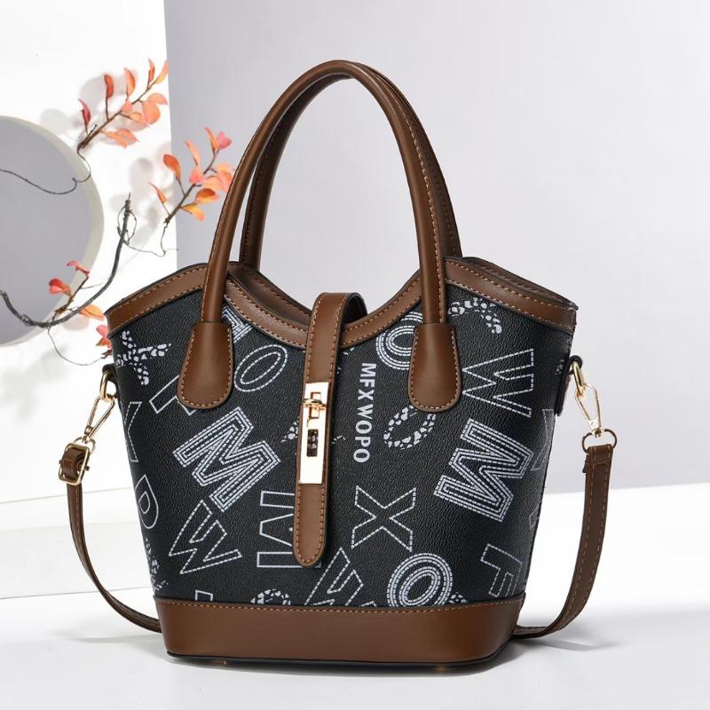 Autumn and Winter New Women's Printed Bucket Bag High-end Women's Handbag Large Capacity Crossbody Bag Lady Casual Shoulder Bag