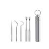 Toothpick Travel Tooth Cleaning Pick Barbecue Fruit Fork Reusable Washable Multifunctional Teeth Flossing Flosser with Holder