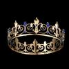 Simplicity King Queen Crown Bridal Hair Accessories Round Tiaras Ceremony Banquet Party Accessory Men Women Adult Ceremony Crown