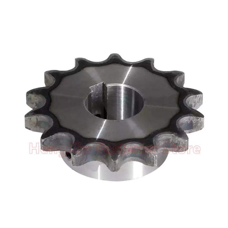 1pcs 10T-20T 12A Industrial Drive Sprocket Wheel 45# Steel Chain Gear 10 11 12 13 14 15 16 17 18 19 20 Teeth Keyway Bore 16-45mm
