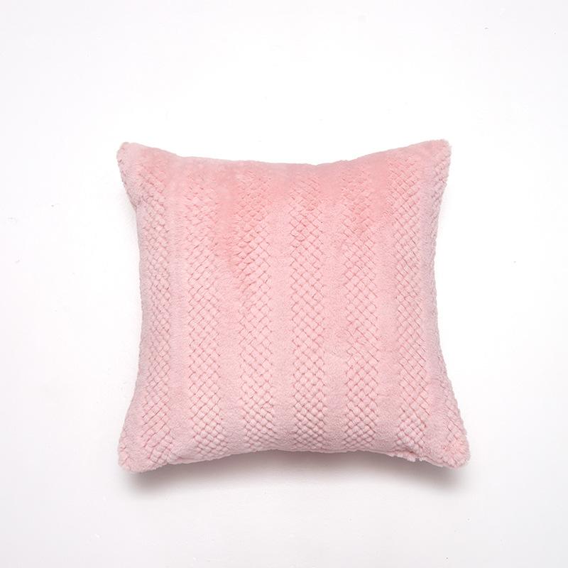 Imitation Bunny Velvet Double-sided Corn Kernel Cut Velvet Pillow Case Living Room Sofa Fluffy Soft and Cushion Cover