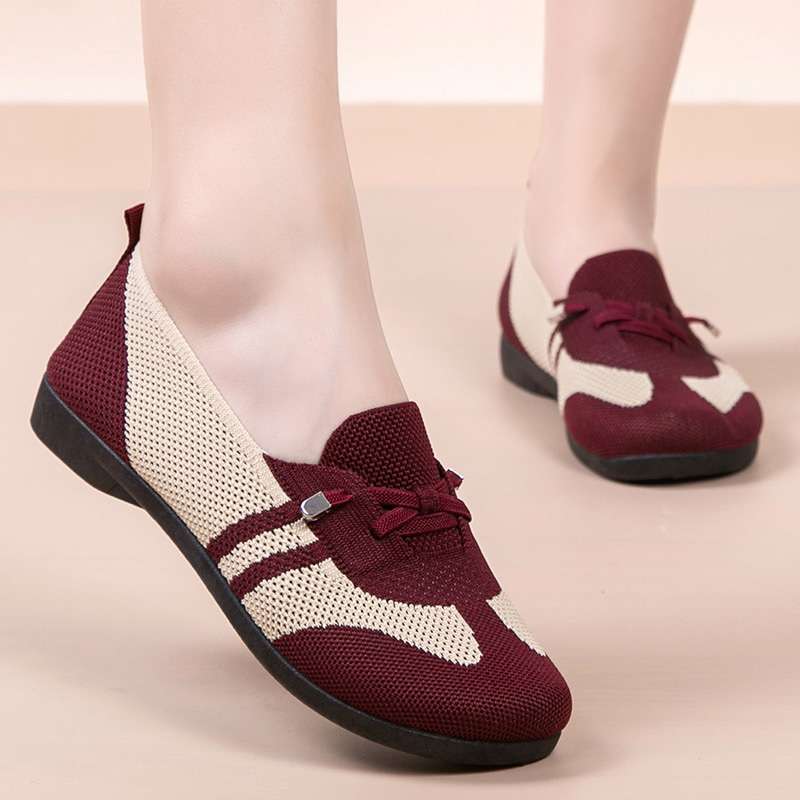 Alte Nord-Stoffschuhe Damen Einzelschuhe Frühling und Sommer neu flachsohlig atmungsaktiv lässig moralische Trainingsschuhe weichsohlig nicht-