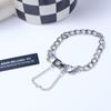 Personality Hip Hop Women Fashion Design Korean Hand Chain Zinc Zinc Alloy Men Bracelet Jewelry Accessories