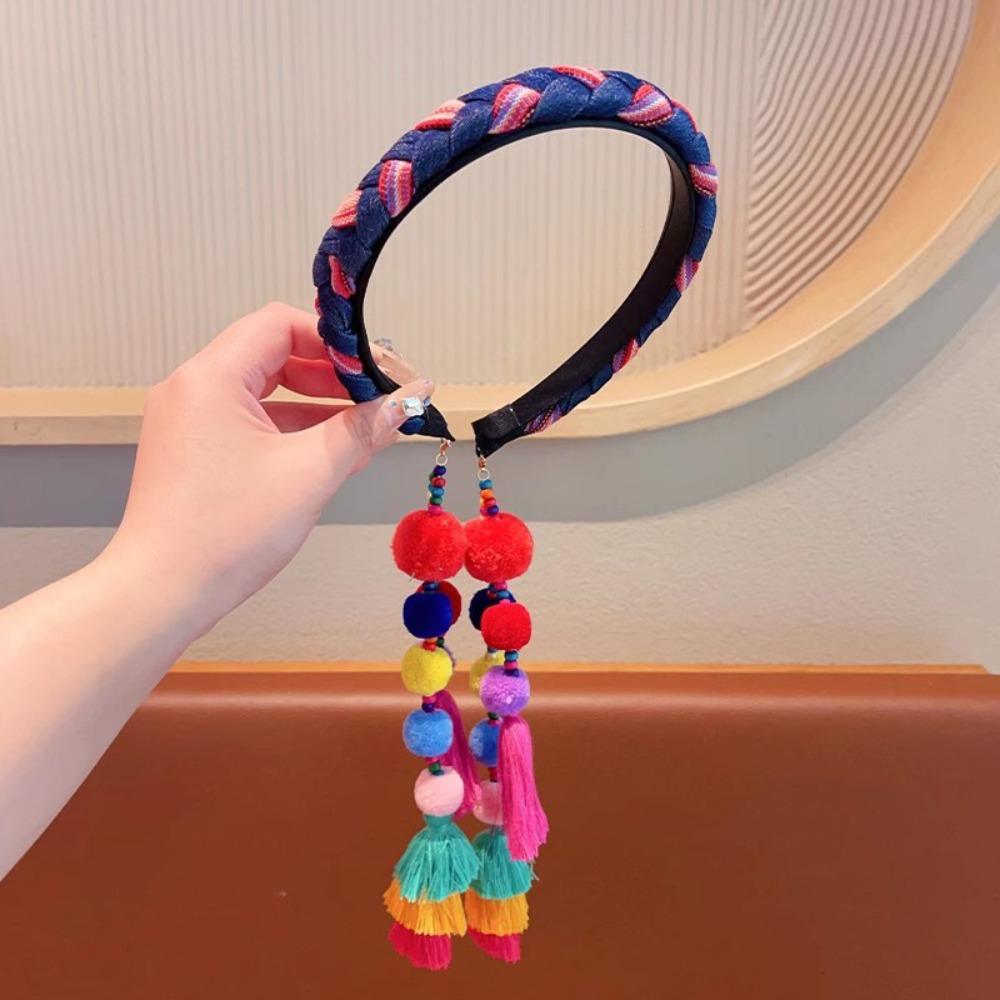 Cloth Tassels Hairdband Exotic Bohemian Headbands Vintage Ethnic Style Headband  Hair Accessories