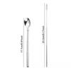 Durable Stainless Steel Straw Stainless Steel Utensil Telescopic Stainless Steel Straw Spoon Tableware Kitchen Supplies