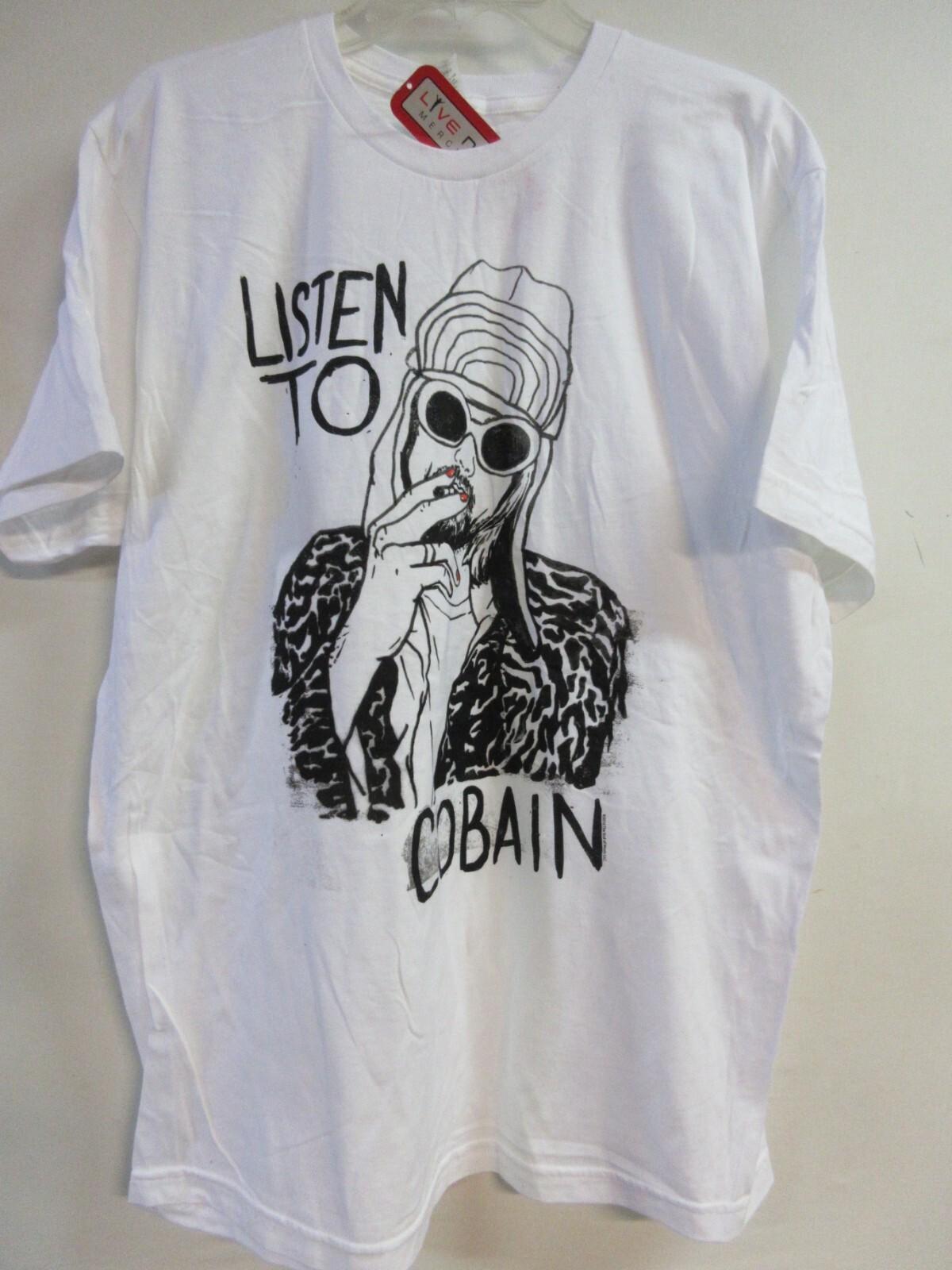 

26 KURT COBAIN OFFICIAL MERCH LISTEN TO 2016 BAND CONCERT MUSIC T-SHIRT EXTRA LARGE Unisex T-Shirt XXXL