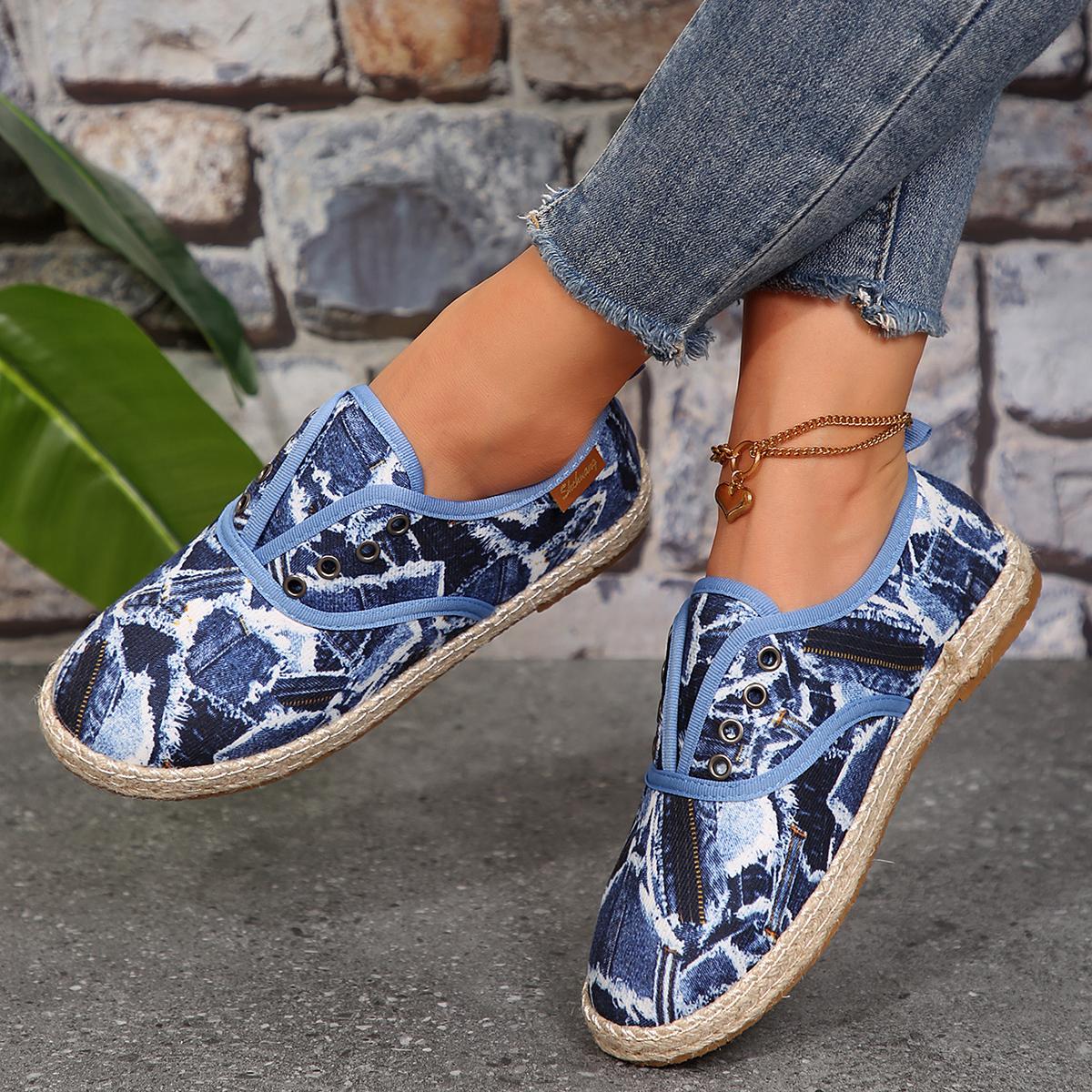 

2024 Новые женские туфли Slip-on женские туфли из вулканизированной кожи модные туфли с леопардовым принтом высокого качества с круглым носком легкие повседневные туфли для активного отдыха 39 джинсовый синий