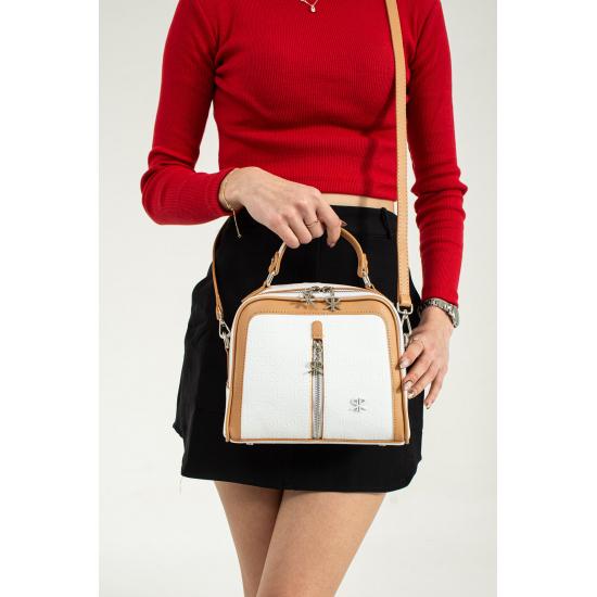 Taschen und Koffer Tara Red Kamel Damen Schultertasche und Tasche 20x24 Größe